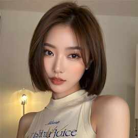抖音网红同款假发女短发中分波波头锁骨发高温丝机制整顶头套现货