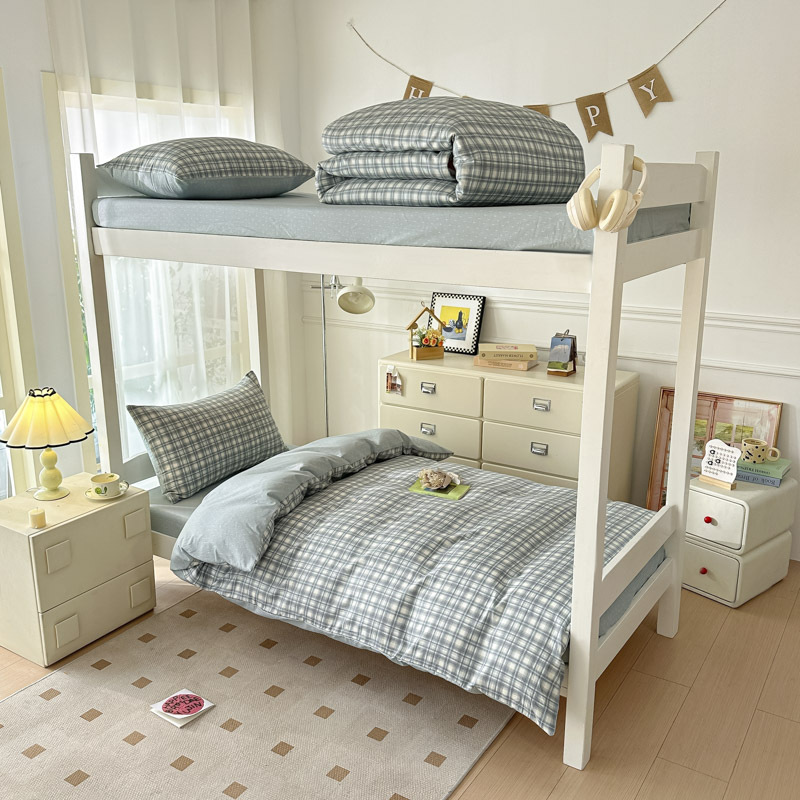 Ropa de cama de tres piezas para dormitorio de estudiantes de algodón en la temporada escolar