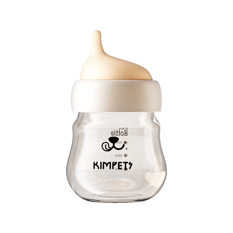 Biberón para mascotas para cachorros, especial para cachorros, resistente a morder, anti-asfixia, sin flatulencias, chupete de silicona suave, biberón resistente a morder al por mayor