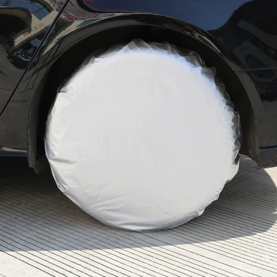 Spare wheel cover Dogs from Peeing, Wheel Cover with - single-pack-silver
