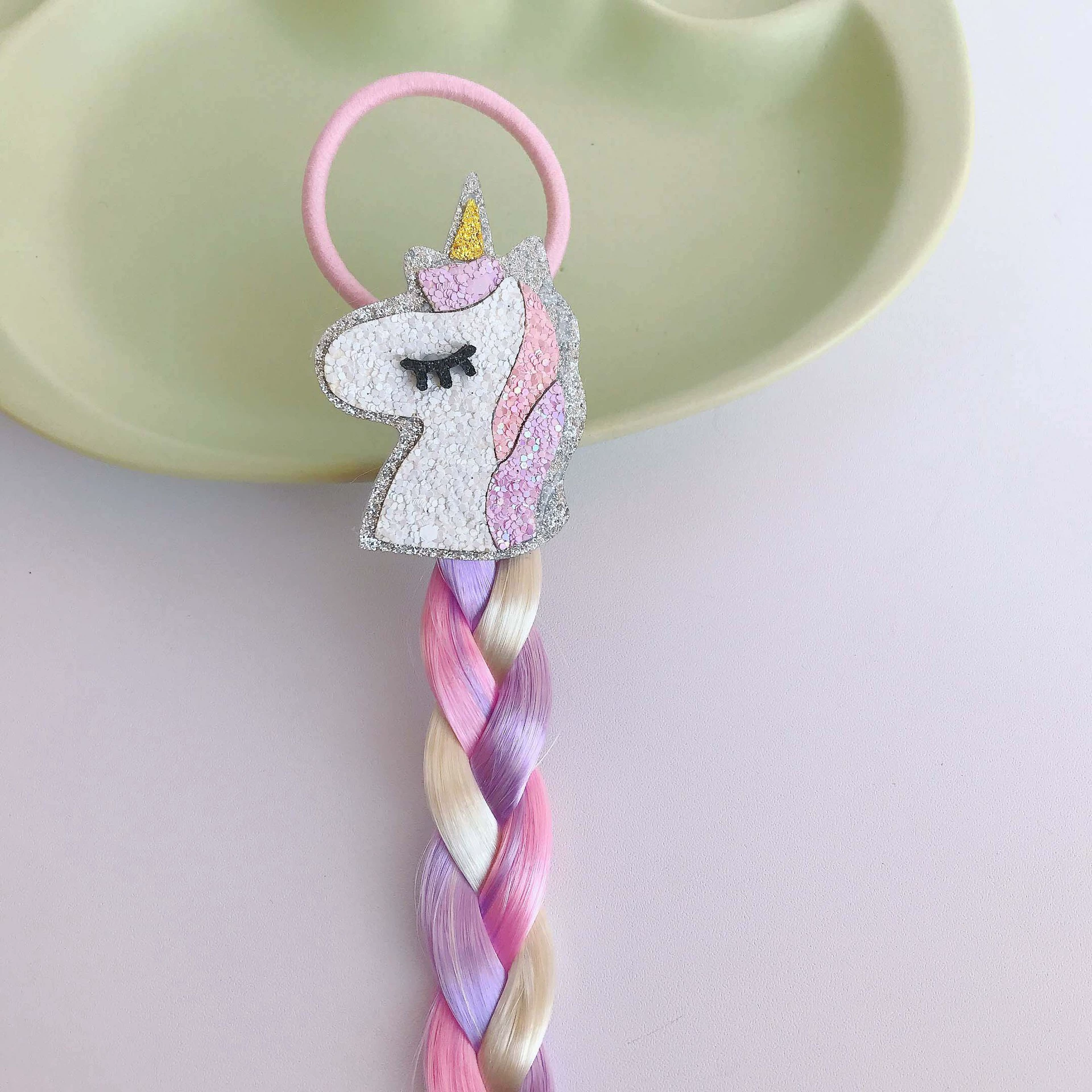 Детская wig с хвостиком, игрушка, единорог