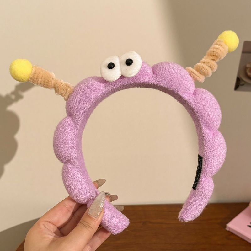 Lavarse la cara en otoño y invierno nuevo clip para el cabello máscara antideslizante pelusa cinta para el cabello lindas bandejas de dibujos animados pareja adornamiento para el cabello