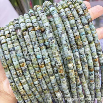 Zərgərlik ara hissələri | Agate Red Pattern Turquoise Right - natural-african-pine-36mm