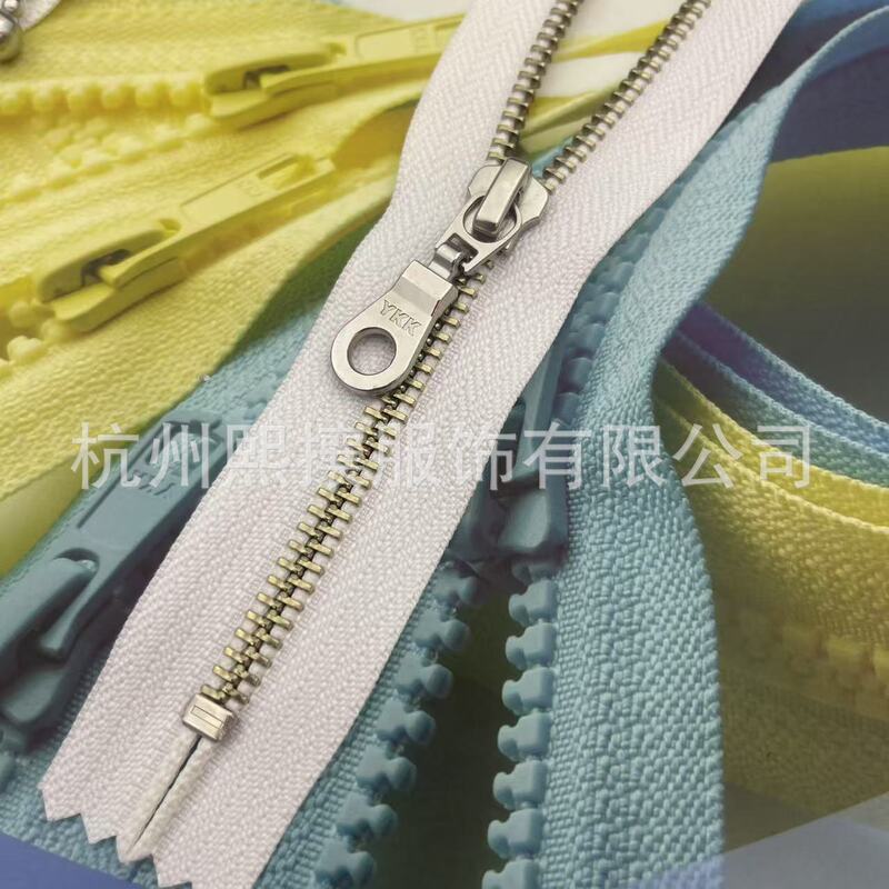 在庫あり YKK ジッパー No.5 メタルホワイト銅クローズドジッパー 3 つのプルオプション 15-30CM 在庫あり|undefined