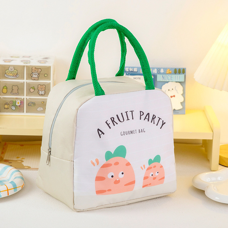 弁当袋の漫画の出勤弁当袋の昼食バッグの学生は学校に行きます。|undefined