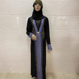 Ah8674 #   Door Pull-Out Hot Diamond Alloy Splicing Large Size Large Skirt Women's Belt Robe