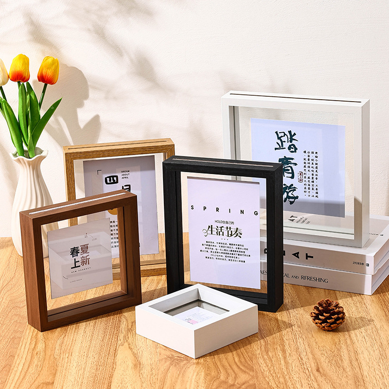 Double-sided transparent photo frame 8 inch a4 square display frame mounted calligraphy frame poster frame DIY specimen frame wholesale Double-sided transparent photo frame 8 inch a4 square display frame mounted calligraphy frame poster frame DIY specimen frame wholesale