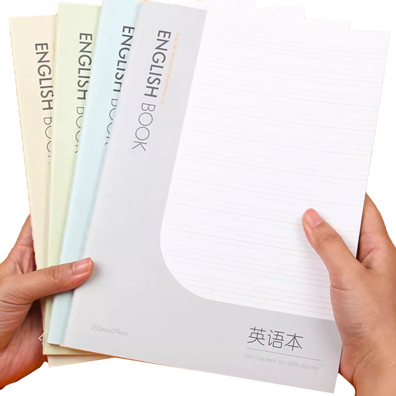 Laptop, copybook for elementary school students, English