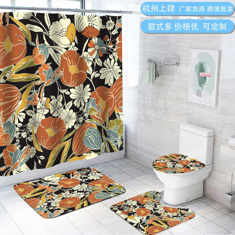 Cross-Border Amazon Bohemian Style Shower Curtain, Curtain, Door Curtain, Bathroom Partition Curtain, Digital Printed Shower Tent Cross-Border Amazon Bohemian Style Shower Curtain, Curtain, Door Curtain, Bathroom Partition Curtain, Digital Printed Shower Tent