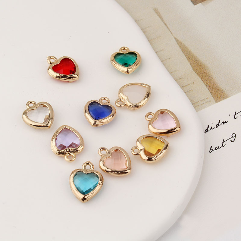 2g Weight Pendant Jewelry Making Type Zircon Inlay Material DIY Jewelry Accessories Classification 1 Piece Quantity Copper Material Heart Shape Pattern Inlay Design IG Style, Shiny Style 1 Piece Copper Zircon Heart Shape Pendant 2