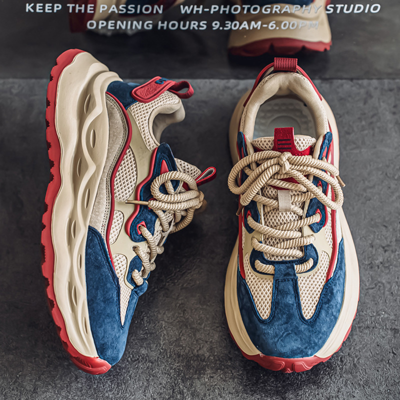 Cross-Border Extra-Large Men's Shoes Size 45, Thickened, Warm, Widened, and Extra Wide Casual Shoes, Size 46 Sports Dad Shoes, Size 47 Wide-Fit Trendy Shoes