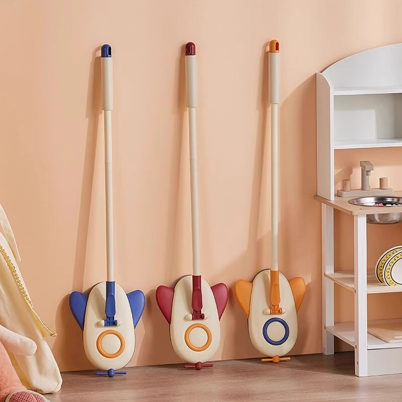 Cartoon Children's Mini Mop Household Baby's Mop Mopping Tool 360 Rotating Small Airplane Bom