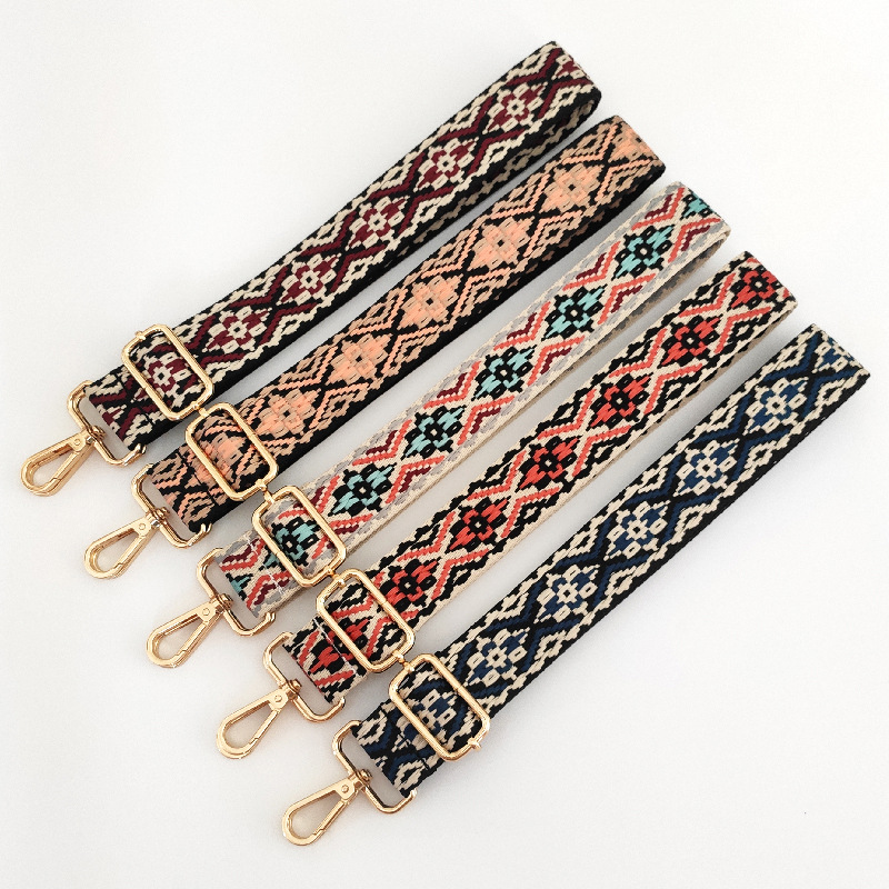New 3.8cm Jacquard Webbing Wide Adjustable Bag Replacement Long Strap display picture 1