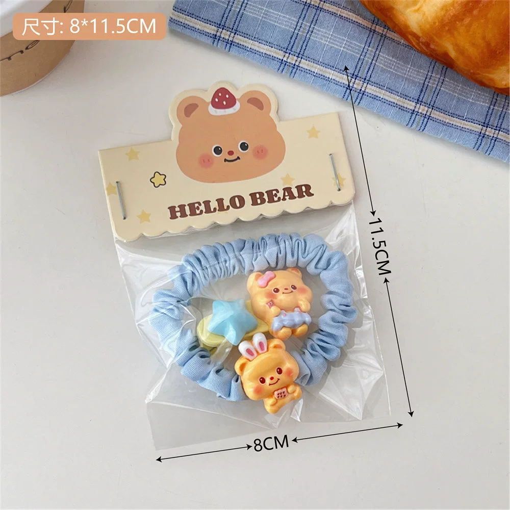 Cute hair accessory, elastic bangs, with little bears