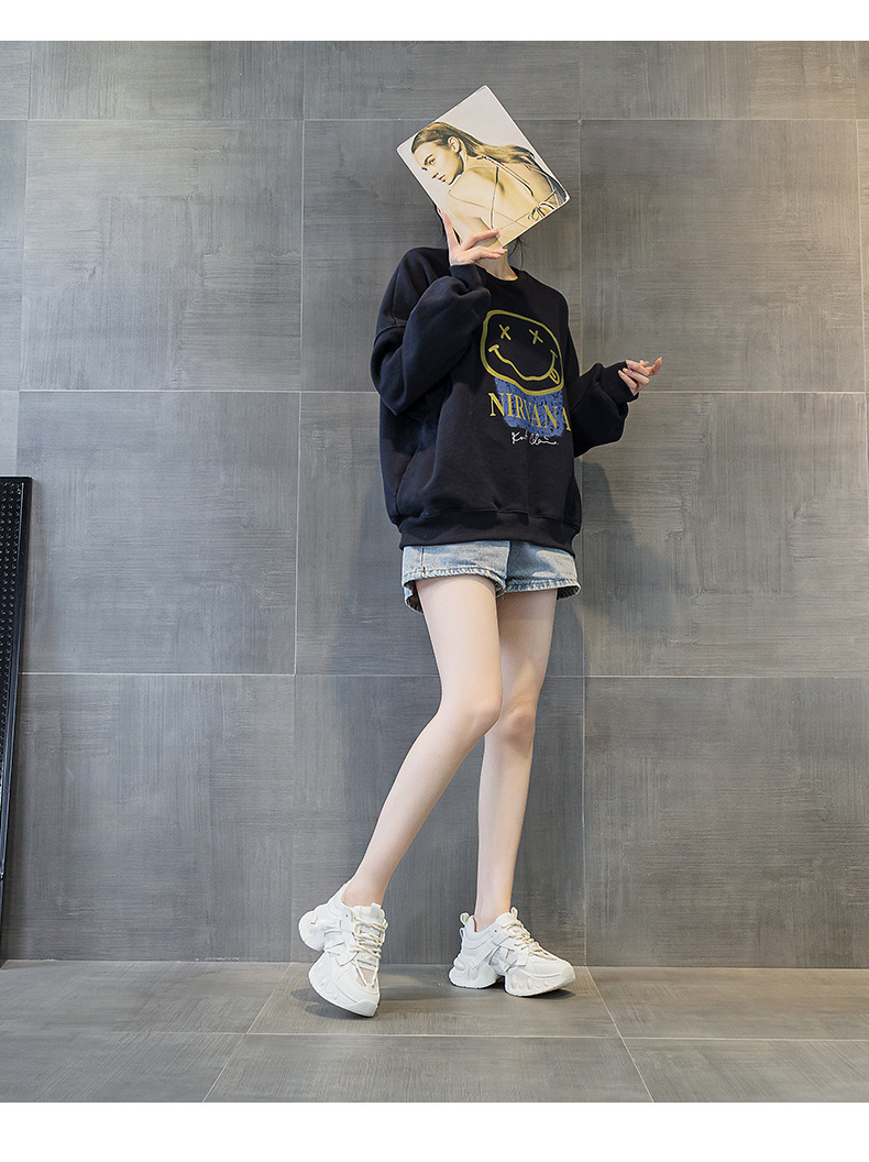 Giày sneaker nữ chunky đế dày tăng chiều cao, lưới thoáng khí, mẫu mới xuân 2025 — M2559 màu be, M2559 màu hồng, M2559 màu đen chi tiết 19