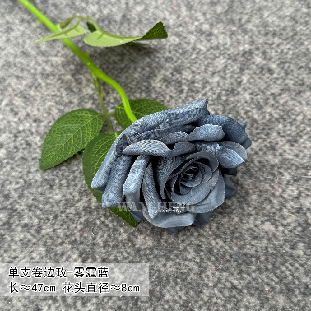 Haze azul decoración de la boda flor de seda flor Hotel fotografía flor de la pared arreglo floral Yingbin distrito Camino de plomo flor artificial