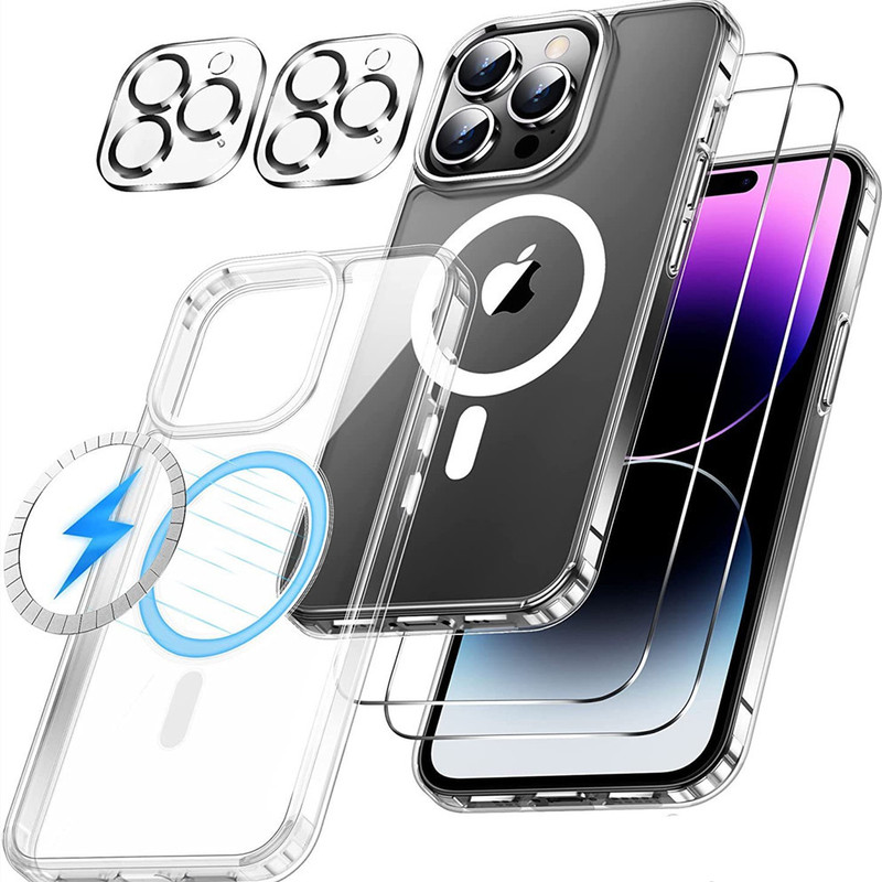 Suitable for Iphone18Pro Cross-Border Magnetic Phone Case Apple 18Promax Tempered Film + Lens Film Amazon