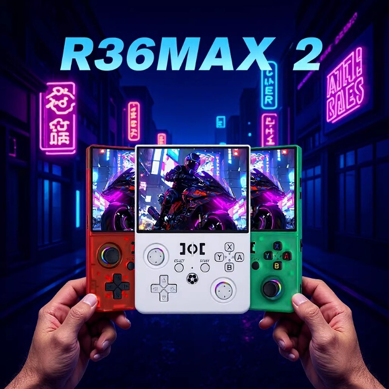 Cross-Border New Model R36Max2 Open-Source Handheld Game Console Portable Retro Gba Arcade Psp Dual Joystick Handheld Console