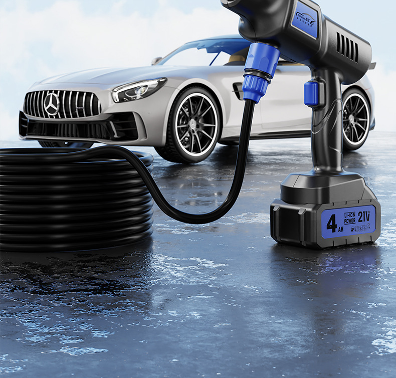 Carefully Selected Wireless Car Washing Machine, High-Pressure Car Washing Water Gun, Portable Car-Mounted and Household Six-In-One Electric Car Washing Tool