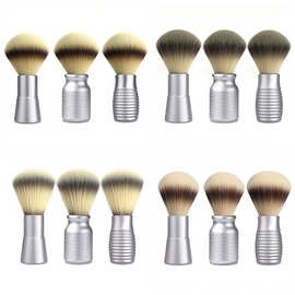 男士剃须软毛泡沫胡刷手柄刮刀泡沫剃须刷理发店獾毛金属毛刷