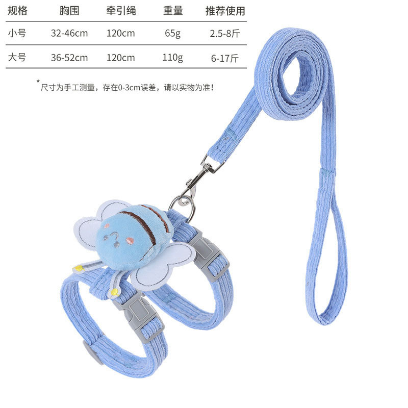 Correa de gato anti-rotura chaleco especial gato cuerda correa de pecho ajustable para mascotas gato cuerda para caminar