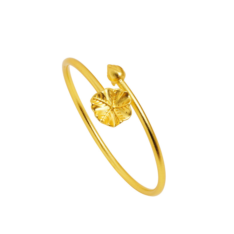 Vietnam arena oro Lotus pulsera Lotus hombres y mujeres de la moda nacional de cobre chapado en oro todo partido protección de color suministro de fábrica Yiwu venta al por mayor