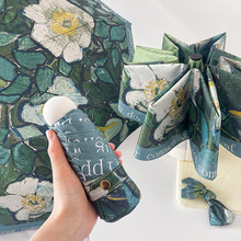 绿玫瑰全自动雨伞女晴雨两用太阳伞防晒防紫外线超轻小巧遮阳伞