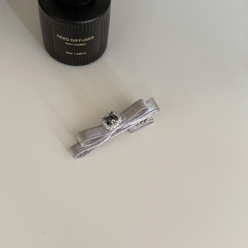 小香风蝴蝶结闪钻一字夹精致少女碎发侧边夹轻奢刘海鸭嘴夹发卡女|undefined