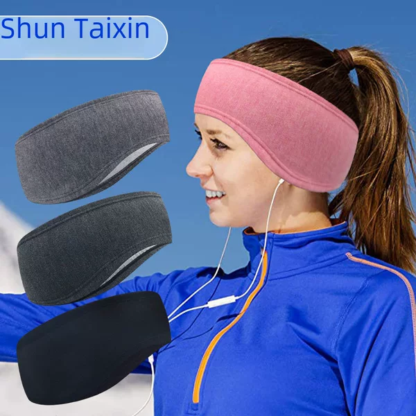 Shun Tai Xin Winter Fleece Ear Protection Sports Hair Belt Fleece Earmuffs Cross-border Outdoor Cycling Sports Warm Headband