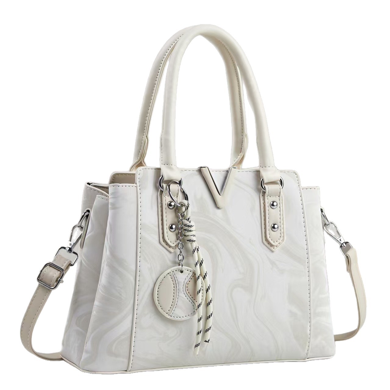 Bolso de mano casual en forma de V bolso de moda simple bolso de mujer bolso de hombro casual de todos los días bolso de mano