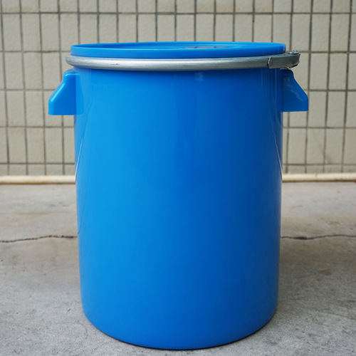 D61H批发化工桶铁箍20升加厚密封全新硅胶桶塑料法兰圆桶直身桶di