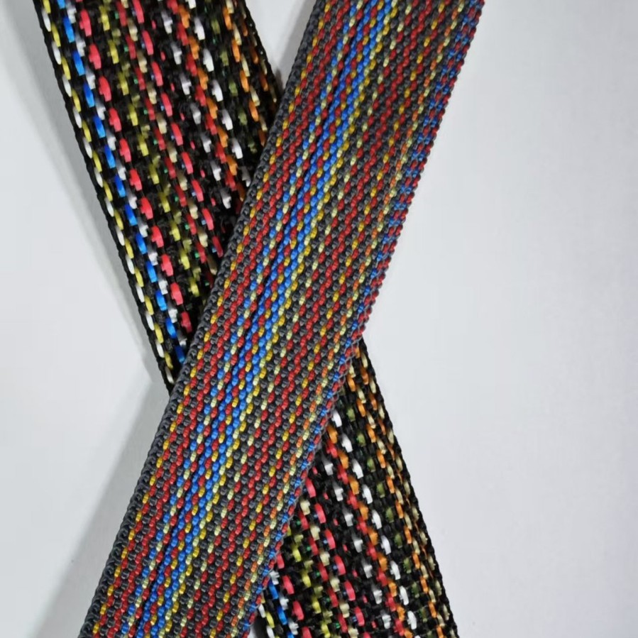 丙纶PP织带美国纹珠纹箱包手提书包带辅料编织家纺手工飘带条纹