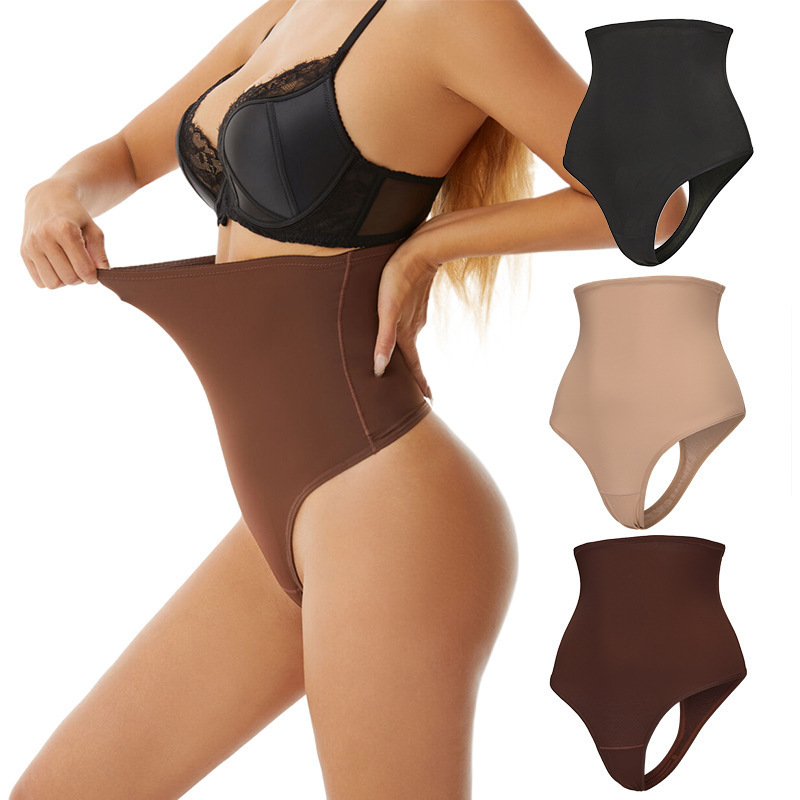 Cross-Border Plus-Size High-Waisted Shapewear Thong Double-Layer Tummy Control Waist-Cinching Butt-Lifting Sexy Thong with Anti-Slip Waistband Cross-Border Plus-Size High-Waisted Shapewear Thong Double-Layer Tummy Control Waist-Cinching Butt-Lifting Sexy Thong with Anti-Slip Waistband
