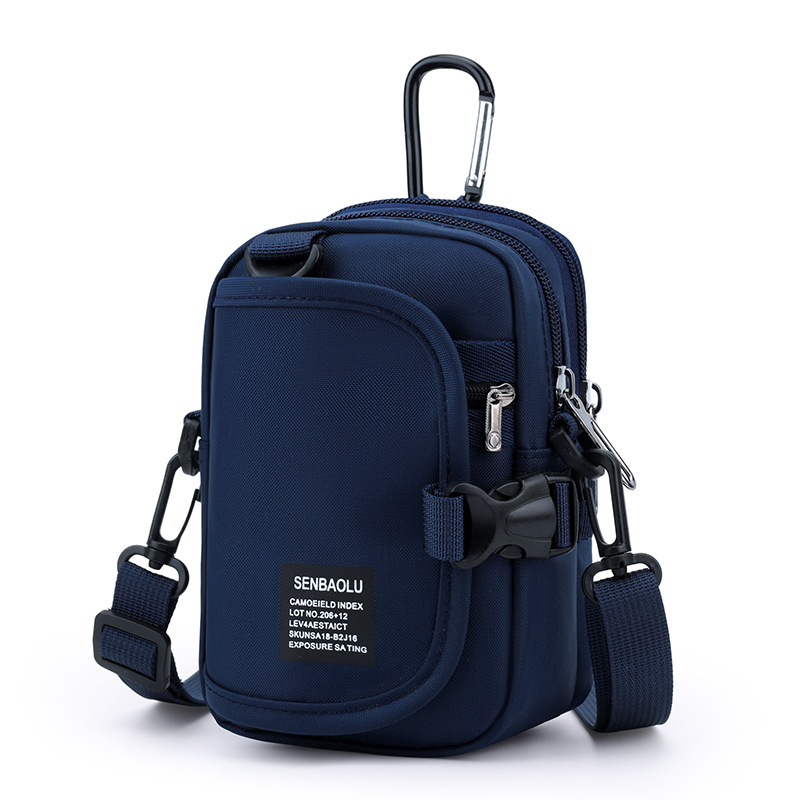 Fábrica al por mayor de moda coreana al aire libre bolso de la cintura de los hombres multi-funcional hombro bolsa de mensajero multi-back Casual monedero de la moneda