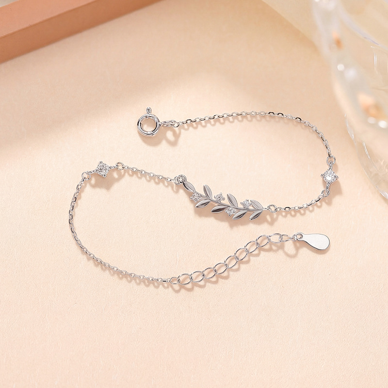 Lắc tay nữ bạc S925 kiểu xích mảnh sang trọng — Loại bạc