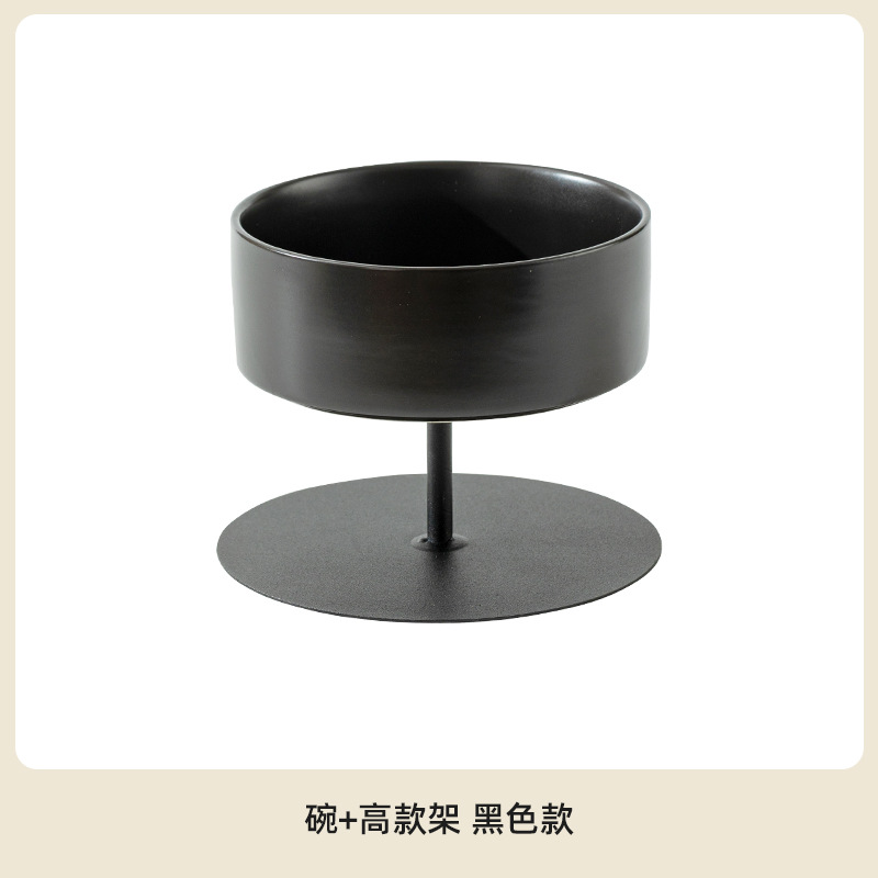 Tazón de cerámica personalizado alto para gatos protector de cuello de granos de granos de granos anti-derramamiento de granos de agua para gatos y perros cuenca para mascotas