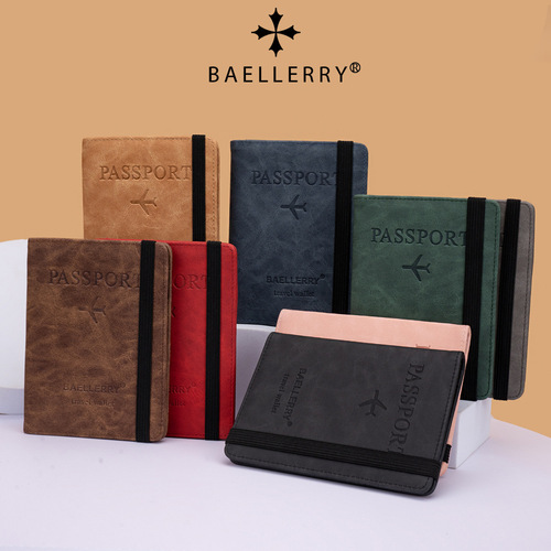 Baellerry new RFID passport bag cross-border frosted travel document holder simple anti-magnetic card bag women's wholesale