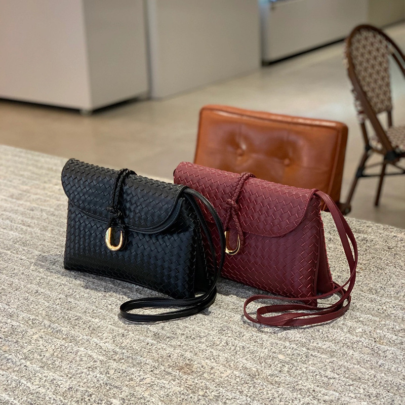 Carefully Selected Liberta Hand-Woven Envelope Bag, Clutch Bag, Large-Capacity Shoulder Crossbody Bag, Evening Flap Bag