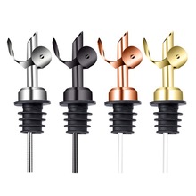 不锈钢带盖倒酒器酒嘴自动开合盖倒酒器油嘴酒嘴酒塞厂家批发代发