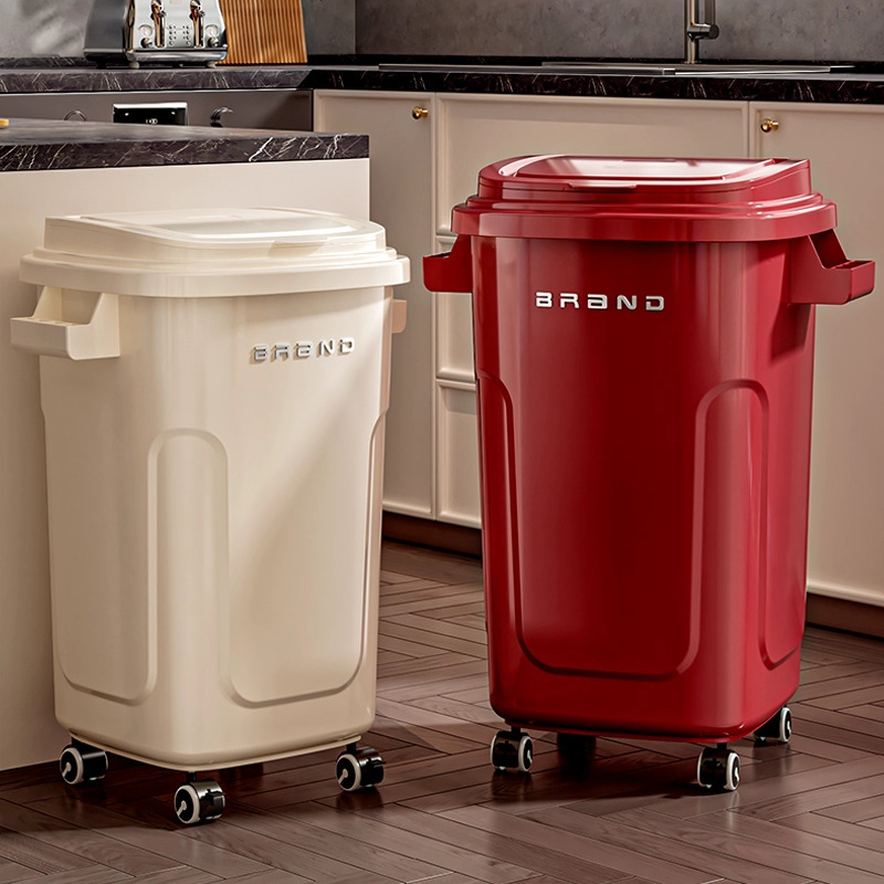 Extra-Large Trash Can for Kitchen Use, Large Capacity, Household Living Room, 2025 New Model, High-End, No-Bending Storage Bin