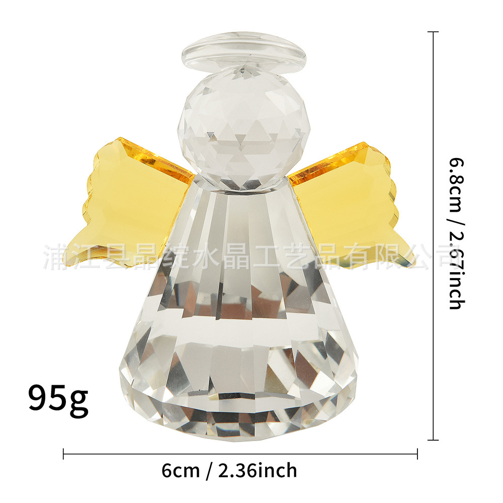 Fábrica directa transfronteriza para proteger la fortuna muñeca de cristal ángel regalo creativo decoración del hogar adornos de mesa