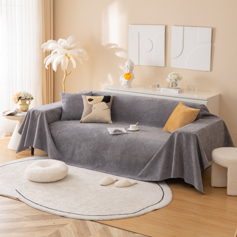 Toalla de sofá impermeable de color sólido de tela universal Four Seasons Toalla de cojín de sofá a prueba de orina para mascotas minimalista moderna al por mayor