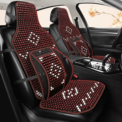 Avtomobil yastığı yay sərin taxta muncuq havalandırmalı oturacaq yastığı
