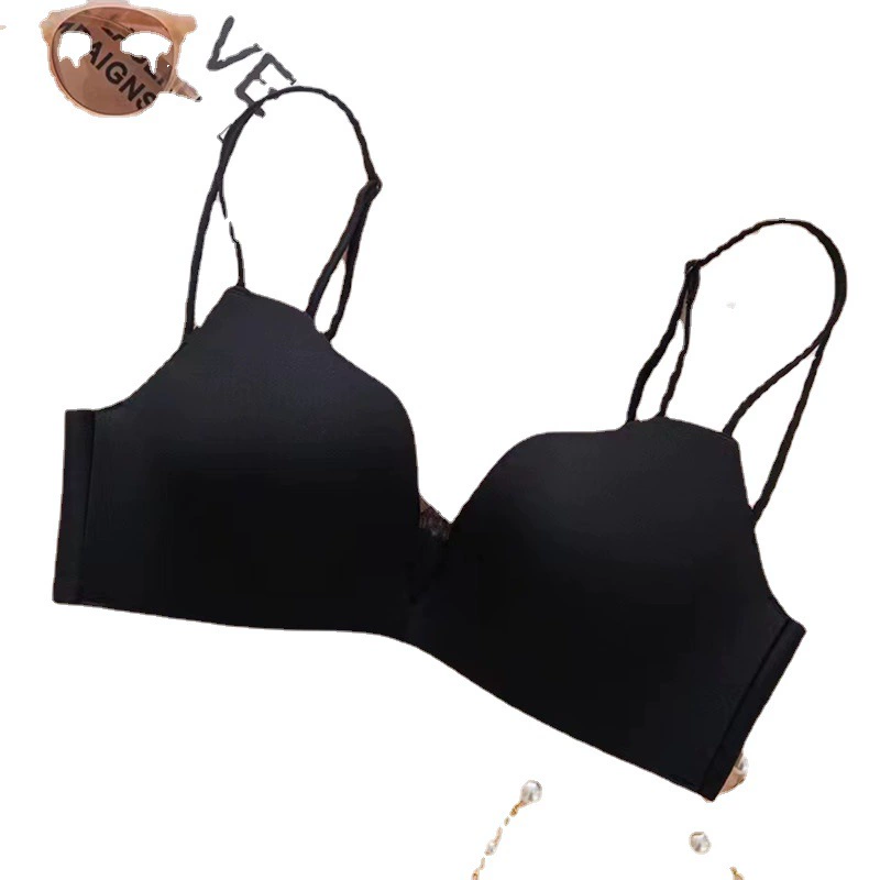 Summer sexy glossy set, supporting wireless bra, underwear