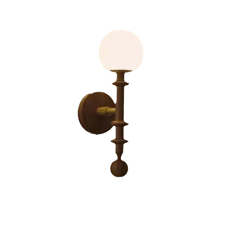 Lámpara de pared simple de cable de tracción lámpara de cabezal de cama retro estilo de viento acogedor sala de estar LED dormitorio cama de lujo ligera francesa