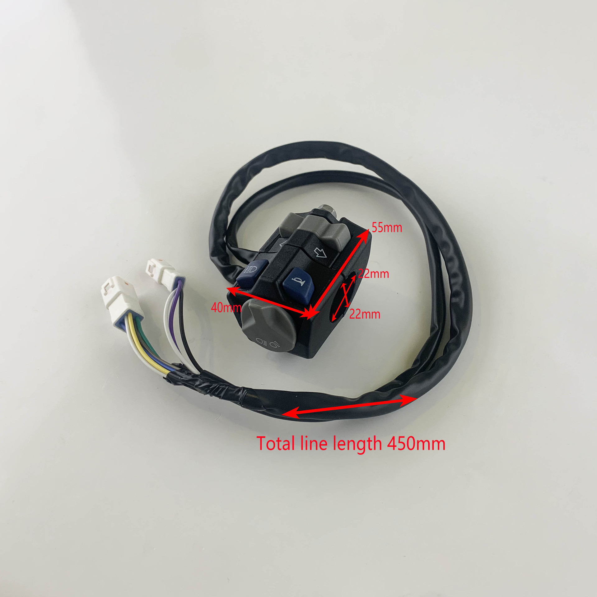 Universal Motorcycle Modification Accessories Original High and Low Beam Switch Flameout Horn Direction Left and Right Light Buttons