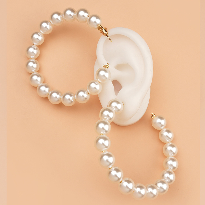 1 Pair Quantity 1 Pair Simple Style Classic Style Round Plating Copper Pearl Earrings
