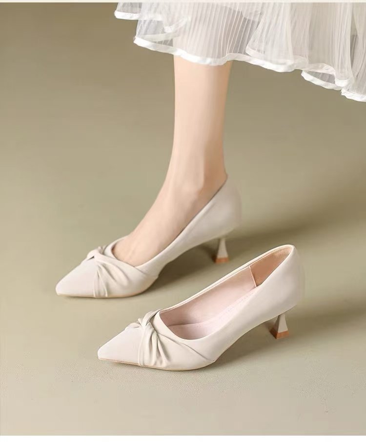 Women's Stiletto Pumps Pointed Toe Elegant Versatile Heels_voghion.com