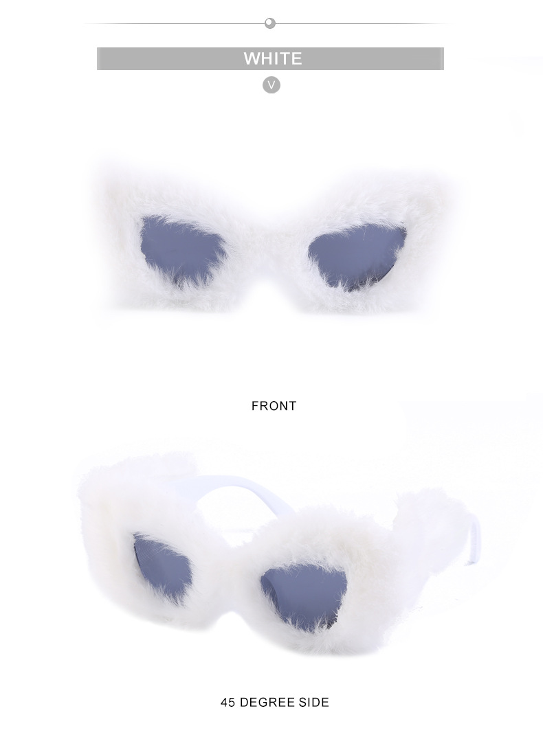 Occhiali da sole fluffy donna stile cat eye alla moda_voghion.com