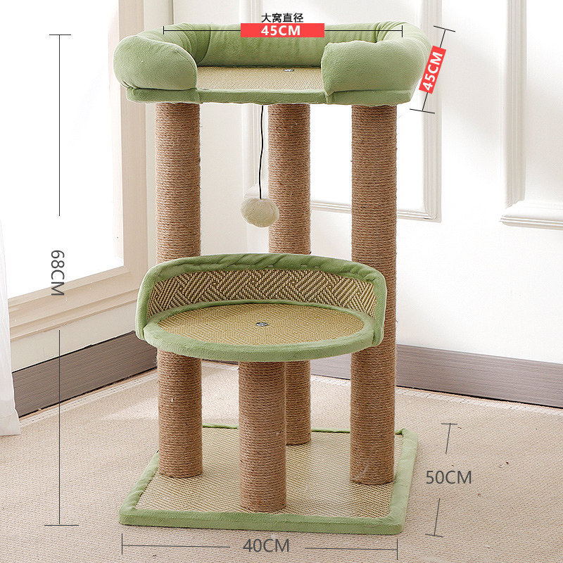 Árbol rascador para gatos grande y extragrande con sisal, multinivel, casa para gatos sencilla que no ocupa espacio, soporte para gatos, venta al por mayor transfronteriza. image 10